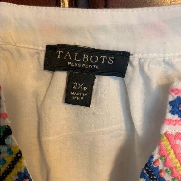 Talbots blouse. 2XP. Embroidered/beaded. 
Fully lined. 3/4 sleeves. - Picture 7 of 7
